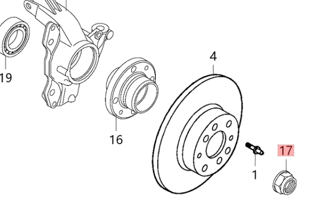 Genuine Alfa Romeo 4C Axle Bolt